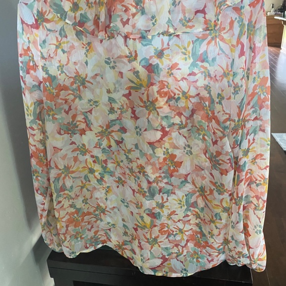 LC Lauren Conrad floral blouse - Picture 2 of 2